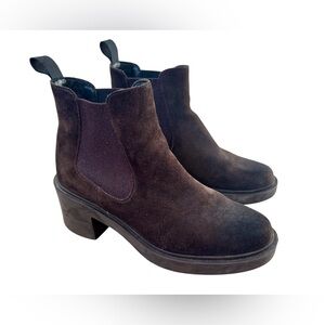 FRAU Brown Suede Chelsea Boots Size 38